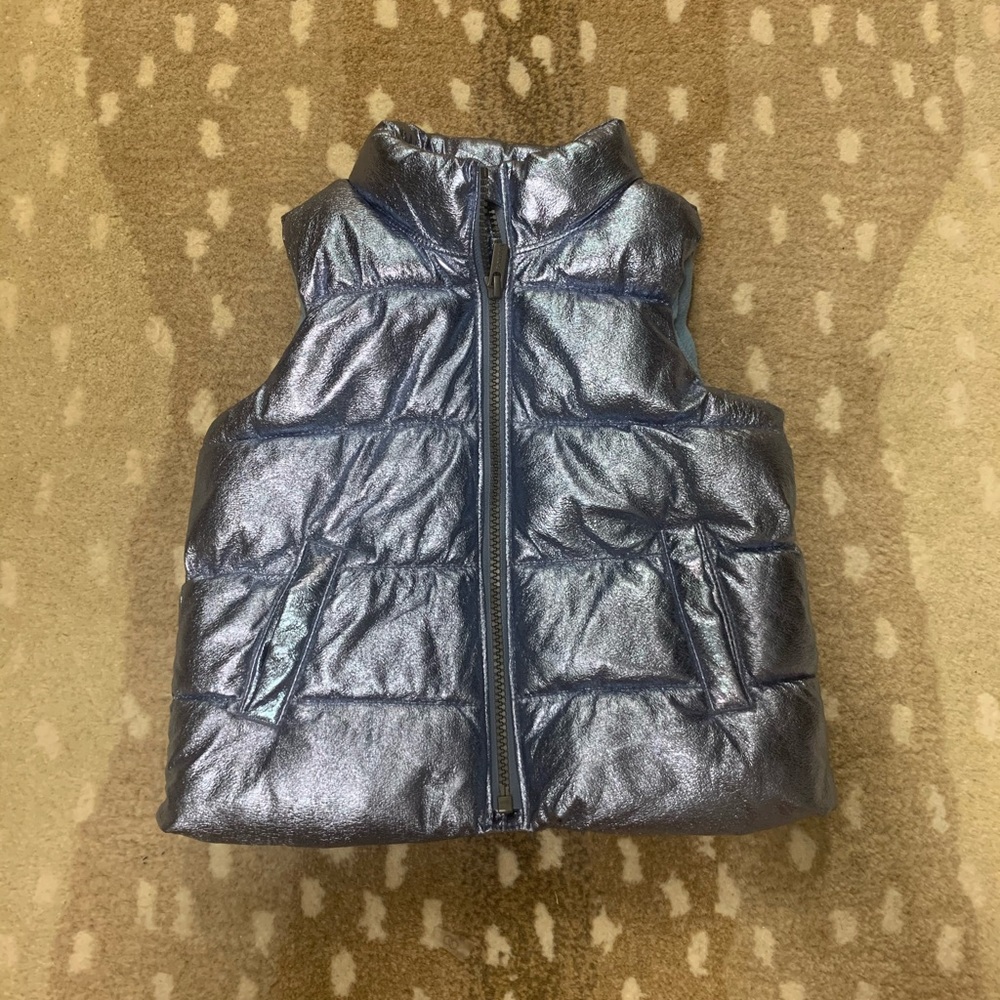 Metallic puffer vest